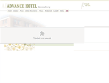 Tablet Screenshot of advance-hotel.de